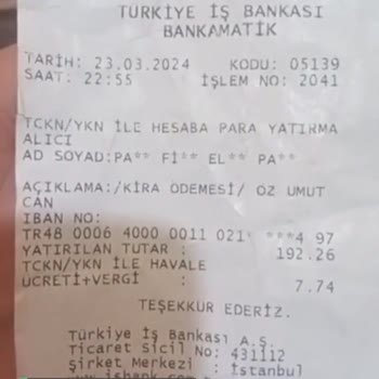 Payfix İş Bankası ATM Yatırdığım Hesaba Geçmeyen 200 TL