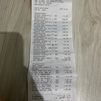 Watsons Fazla Para Ödemesi
