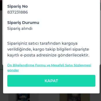 Crew Wear Ürünüm Kargoya Verilmedi