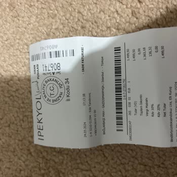 İpekyol Ücret İadesi Yapmıyor! Viaport Venezia AVM (metris) Şube