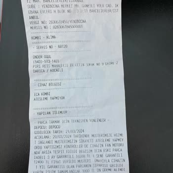 ÇTS Isıtma ve Soğutma Sistemleri (444 95 74) Kombi Arızası Karmaşası Ve Yanıltıcı Servis Tecrübesi