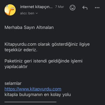 Kitapyurdu 2 Aydır İademi Yapmıyor