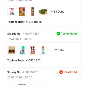 Migros Sanal Market İnegöl Sipariş Alıyorlar Ancak Bilgi Vermeden İptal Ediyorlar!