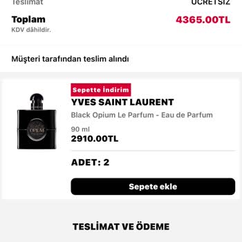 İstinyePark Sephora'da Eksik Parfüm Teslimatı!