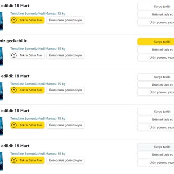 Amazon.com.tr Pişmanlıktır. İade Tutarı Verilmiyor. İletişim Sıfır