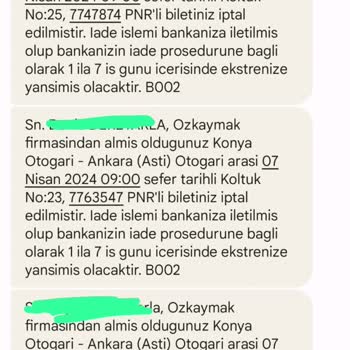 Özkaymak Müşteri Hizmetleri Hayal Kırıklığı Ve İptal Edilen Biletler