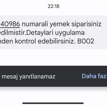 Trendyol Yemek Ve Trendyol Satıcılarına Bildirmek İsterim