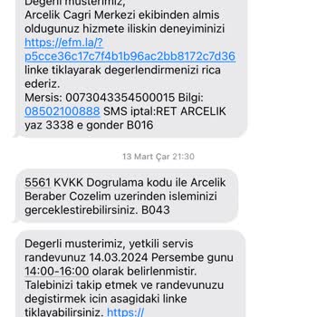 Arçelik Servis Personelinin Nezaketten Nasip Alamaması