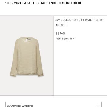 Zara Geri İade Sorunu