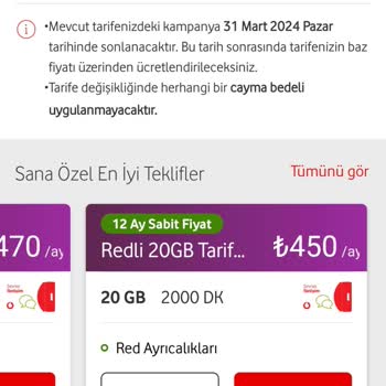 Vodafone Günlük Fiyat Arttırma Politikası
