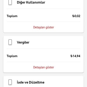 Vodafone Faturama Ekstra Ücret Yansıttı