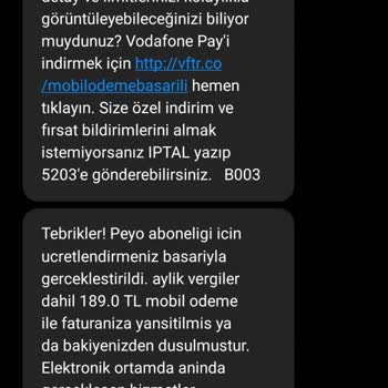 Vodafone Vizyon Tele Şikayet