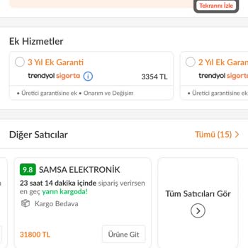 Trendyol Dyson Airstrait Stok Güncellenmemesi