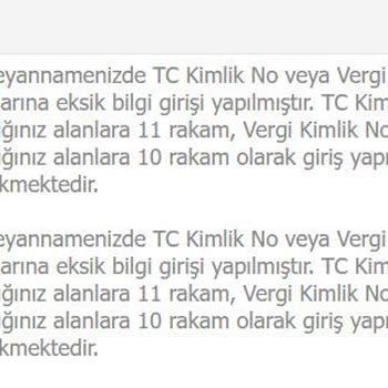 Gelir İdaresi Hazır Beyan Sayfası Hata Veriyor