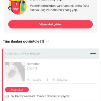 Letgo İlanım Sürekli Reddediliyor