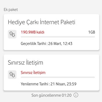 Vodafone Net Hızla Eriyen Vodafone Hediye İnternet Paketleri