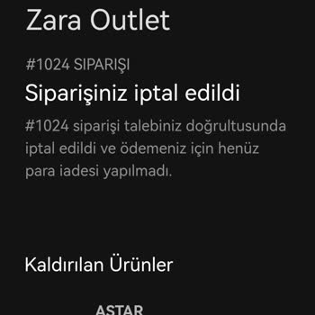 Zaraoutlet.com.tr Zaraoutlet.com Para İadesi Yapılmadı