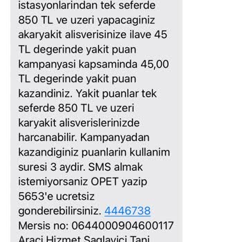 Opet 45 TL Yakıt Reklamı Sonuçsuz