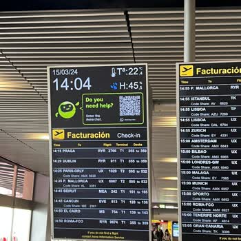 Pegasus Madrid Airport'da Kontuar Ve Uçak Kapı Bilgisinin Ekranlarda Olmaması