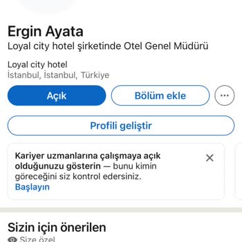 Linkedin Hesap Sıfırlama Yapılmış Ben Kullanmıyorum
