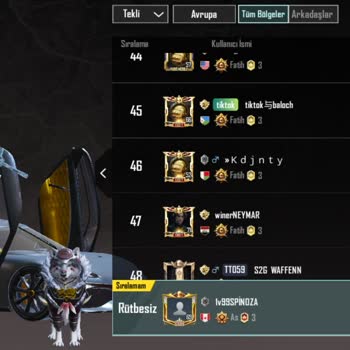 PUBG (Pubgmobile.com) Kademe Sıkıntısı Oyun Fatihe Atmıyor