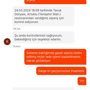Migros Siparişin İptal Edilmemesi İade Yapılmaması.