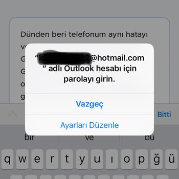 İPhone De Outlook Şifresi İstiyor Sürekli