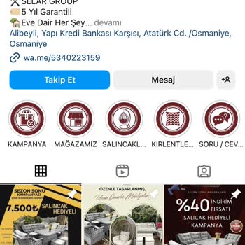 Elza.garden.mobilya (Instagram) Instagram'dan Elza Garden Bahçe Mobilya Parayı Alıp Ürünü Göndermiyor.
