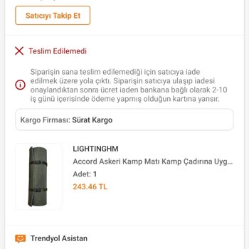 Sürat Kargo Bildirmeden Kargo Mu İade Ediyor.