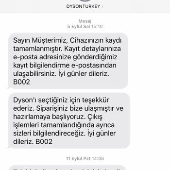 Dyson'ın 6 Aydır Yedek Parça Temin Edememesi.