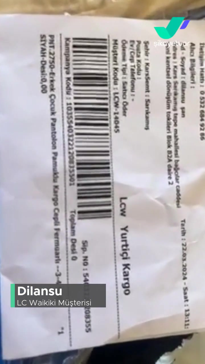 LCW Yanlış Ürün Gönderimi videonun kapak resmi