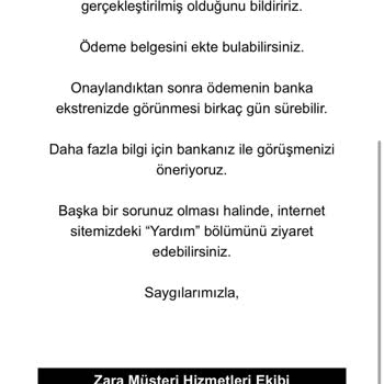 Zara Ödeme Tamamlanamadı Problemi