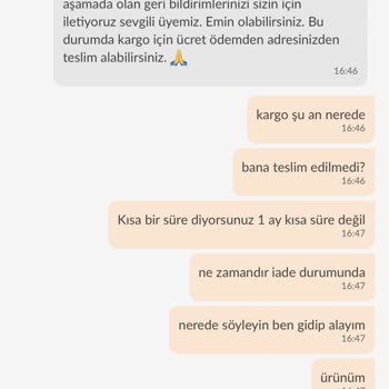 Dolap Ürünümü Kaybetti. Ürünün Değerini Bana Göndermiyor!