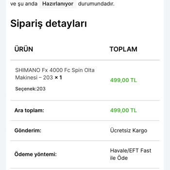 Ekosepetim.com Alınan Ürün Gönderilmedi