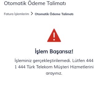 Türk Telekom Otomatik Ödeme İptali Yapamıyorum