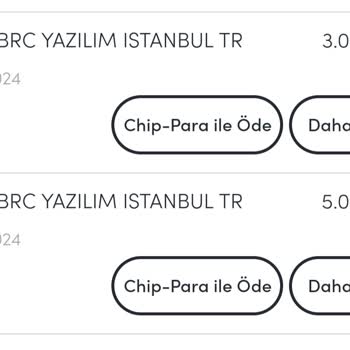 Sipay BRC Yazılım Kartımdan Çekim Yaptı