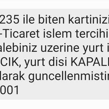Ziraat Bankası Kredi Kartı E-ticaret Kısıt Kaldırma Problemi