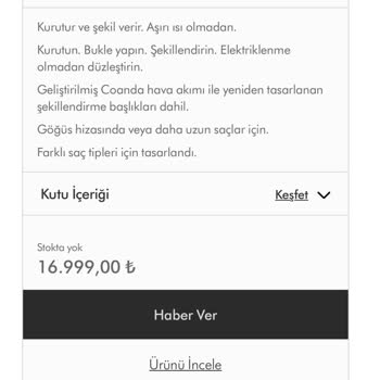 Dyson Airwrap Stok Sorunu