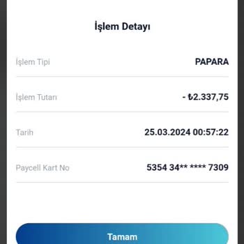 Paycell Papara Para Yatırma Sorunu