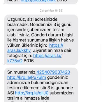 Aras Kargo Asi Şubesi Adrese Teslim Yapmaması