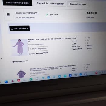 Armine Trend Göndermeyecekleri Ürünlerin Satışını Yapıyor