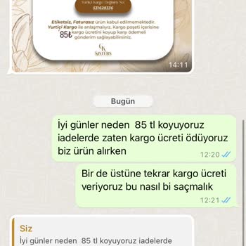 C&K Sisters Boutique İade İçin Ücret İsteniyor