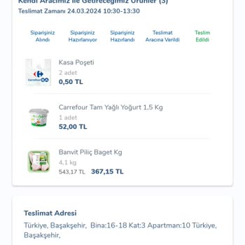 Carrefour SA Bozulmuş Tavuk Ürünü İadesi Kabul Edilmiyor