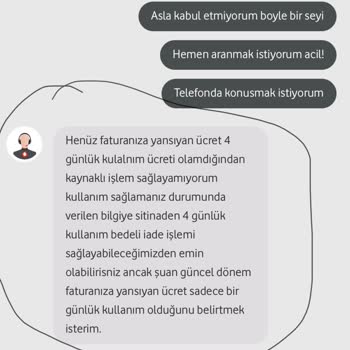 Vodafone İade İşlemini Gerçekleştirmiyor!