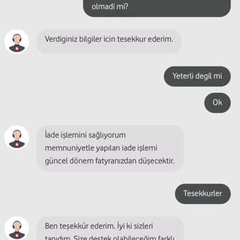 Vodafone İade İşlemini Gerçekleştirmiyor!