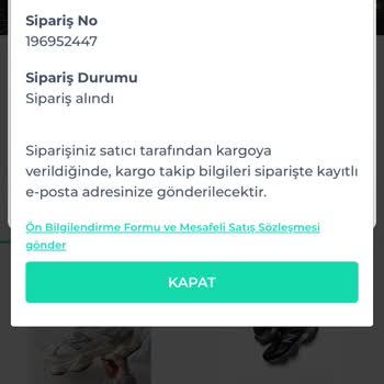 Sembol Sneakers Kargoya Verilmeyen Sipariş Sorunu