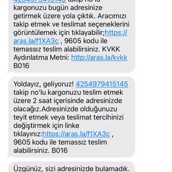 Aras Kargo Çekmeköy Teslim Sorunu