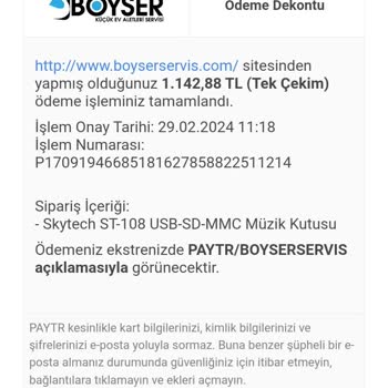 Boyser Teknik Servis Ürün Gönderilmedi. Hala Bekliyorum