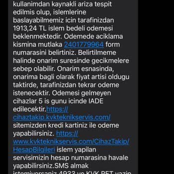 KVK Tineco Süpürge Ve Servis Mağduriyeti