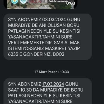 Manisa Su ve Kanalizasyon İdaresi Muradiye Mahallesi'nin Bitmeyen Su Sıkıntısı